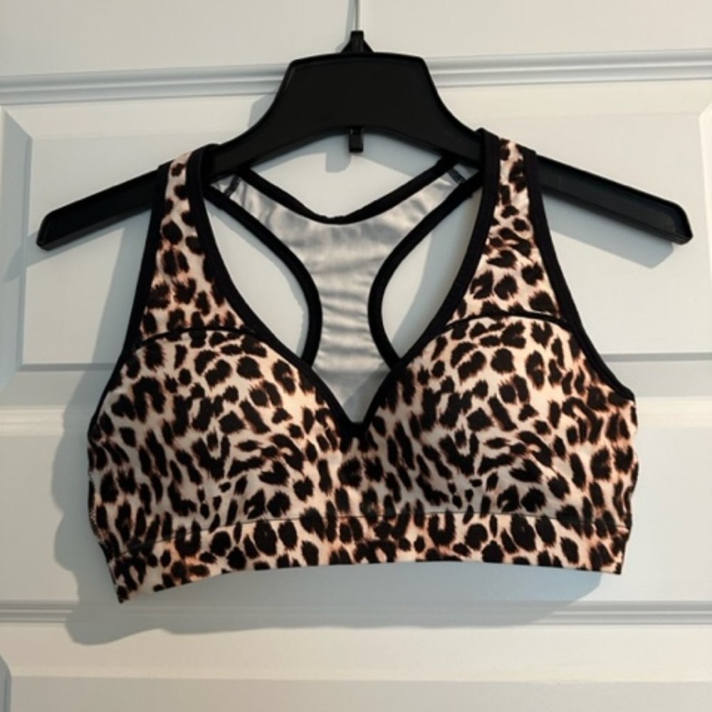 Victoria's Secret Pink Leopard Print Push-Up Sports Bra